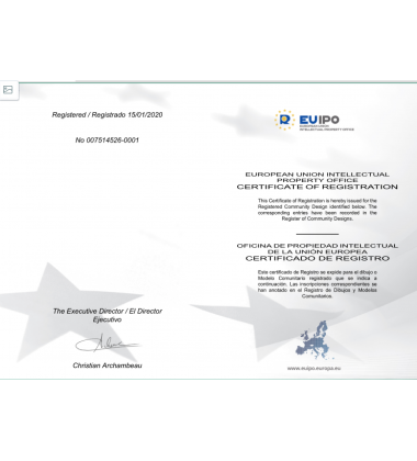 欧盟外观专利证书